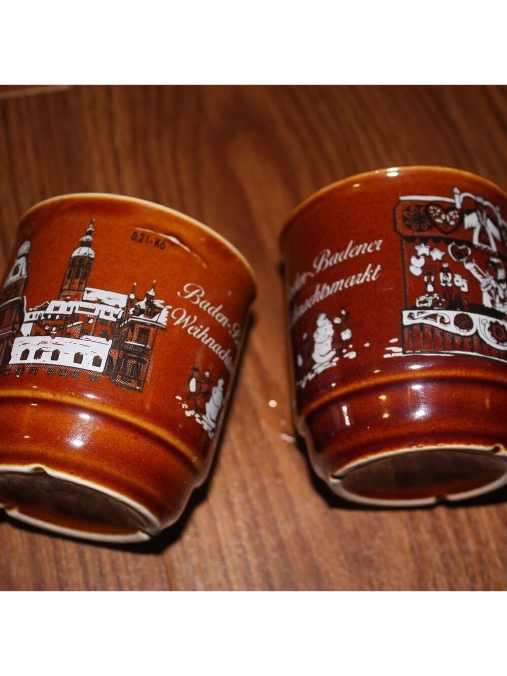 Vintage German Christmas Market Mugs Pair